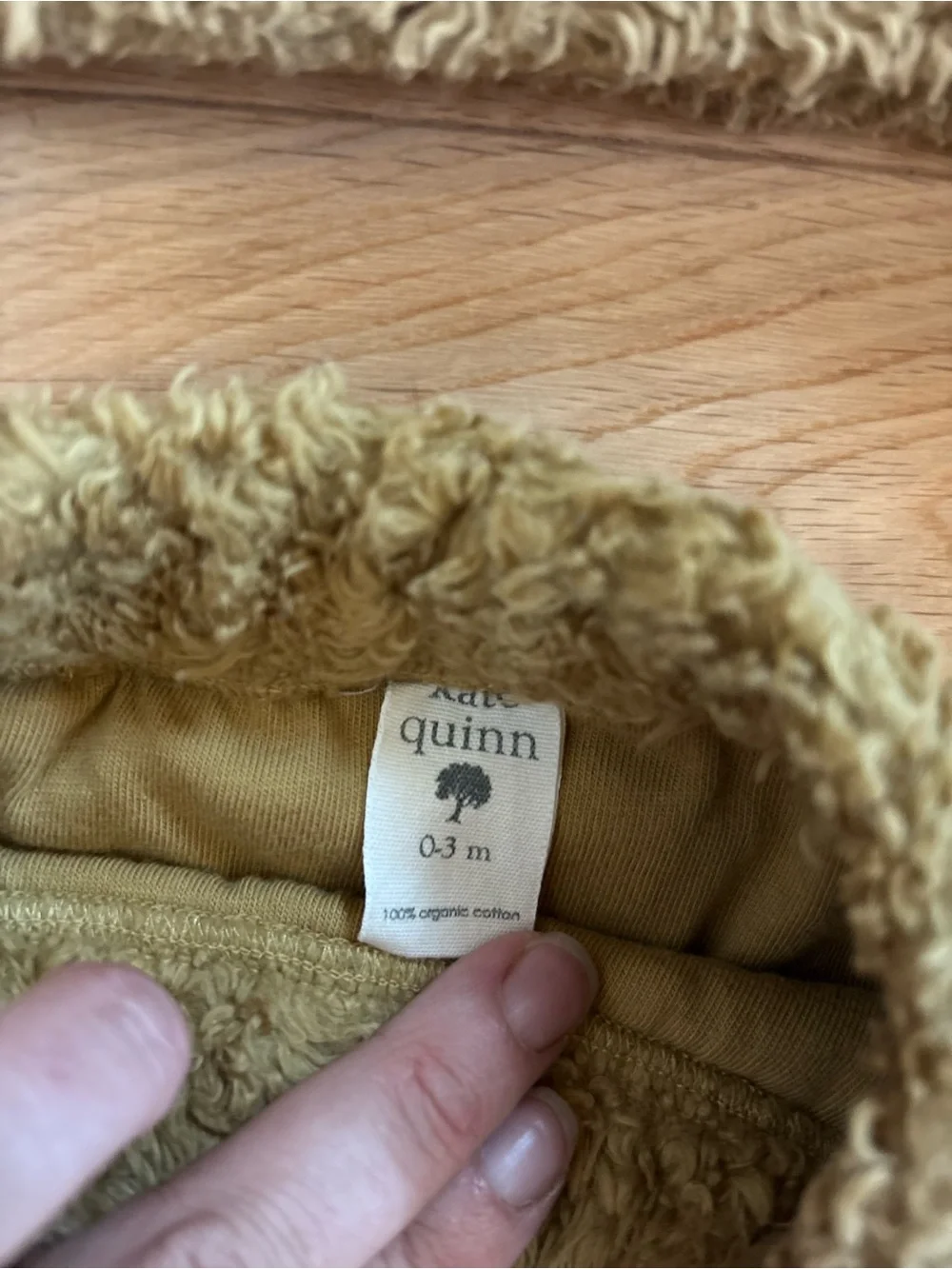 Kate Quinn Organic Cotton Teddy Sherpa 2 Piece Set 0-3 Months Brown Footed Pants